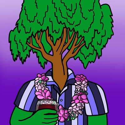 Drinking Trees #0009 — Fig, a Willow drinking Wine.