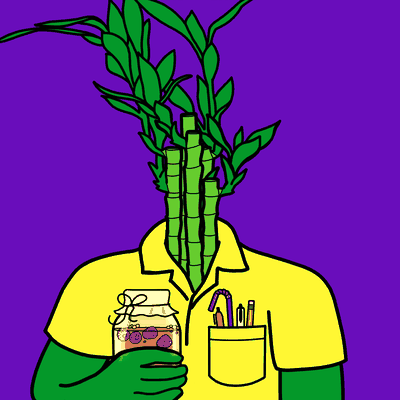 Drinking Trees #0011 — Thistle, a Bamboo drinking Kombucha.