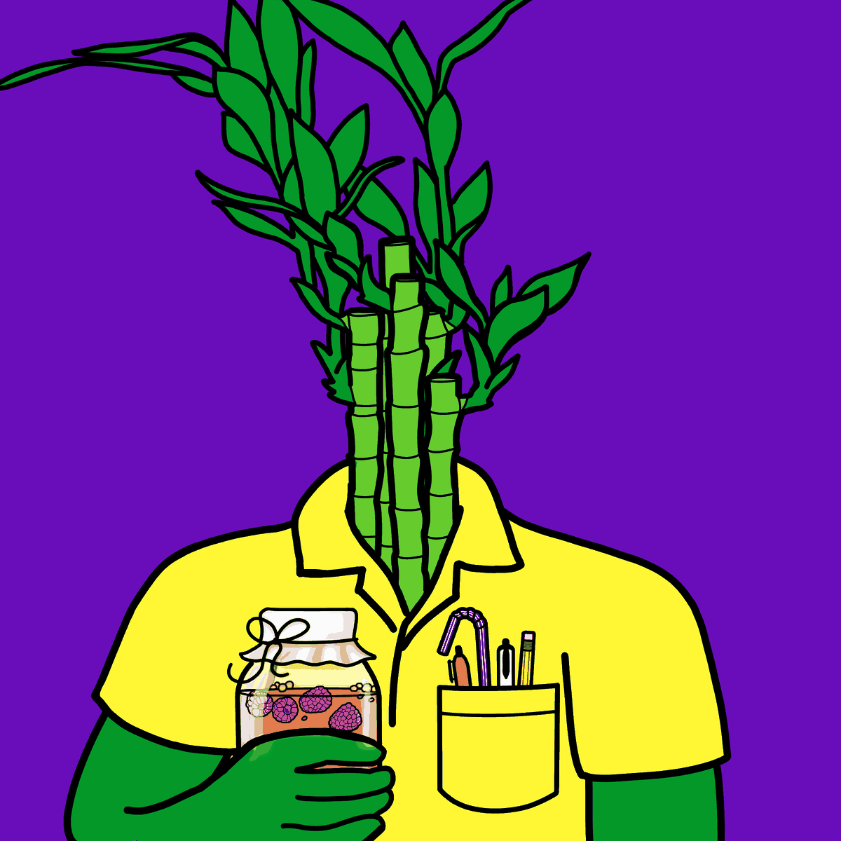 Drinking Trees #0011 — Thistle, a Bamboo drinking Kombucha.